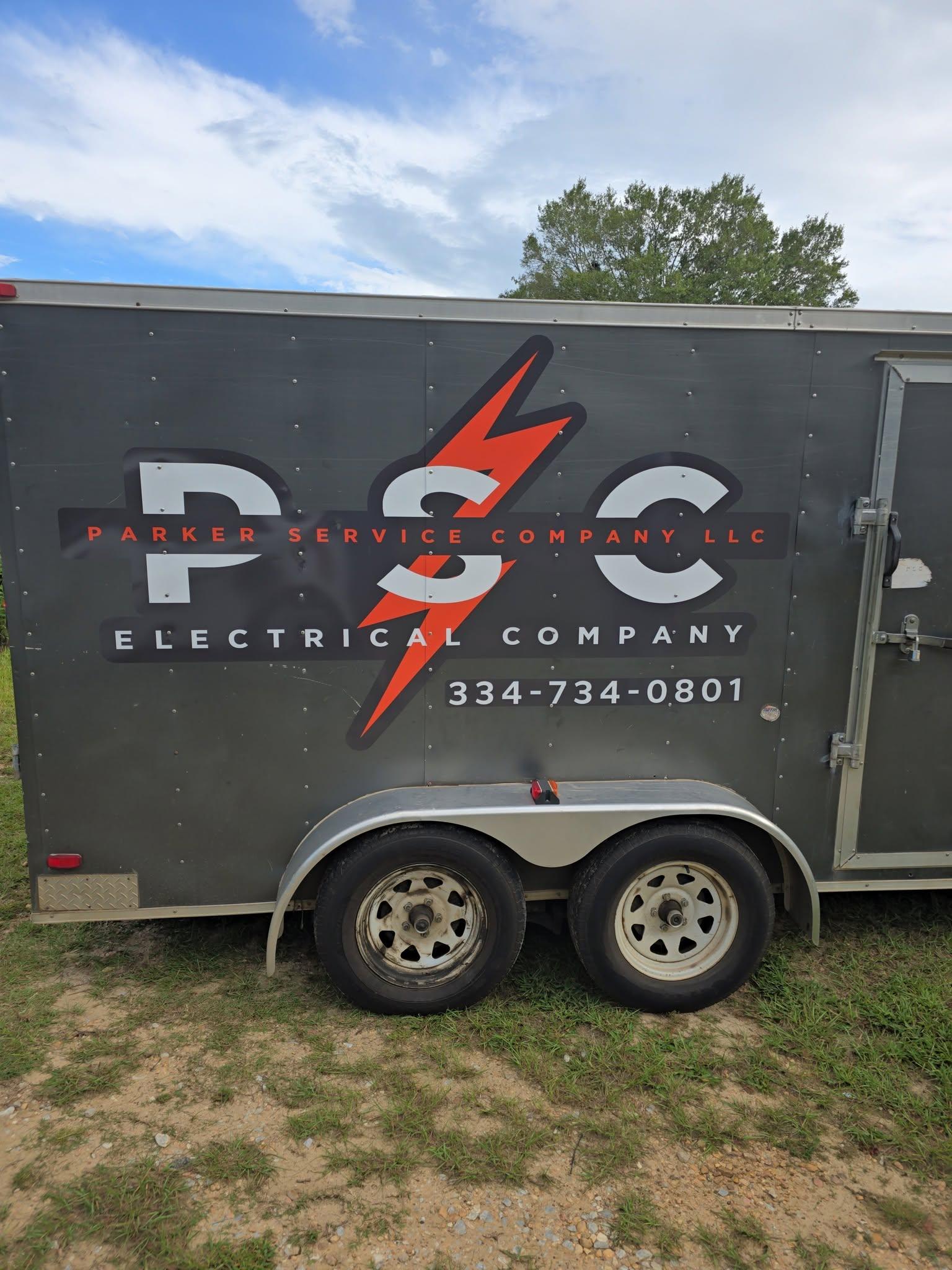 Parker Service Company work trailer, serving Auburn and Opelika, Alabama